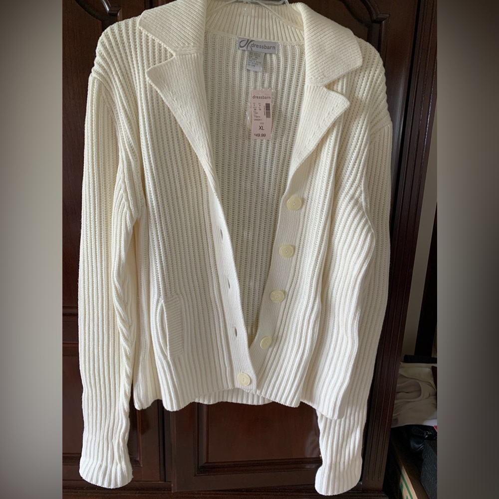NWT Dressbarn White Sweater XL